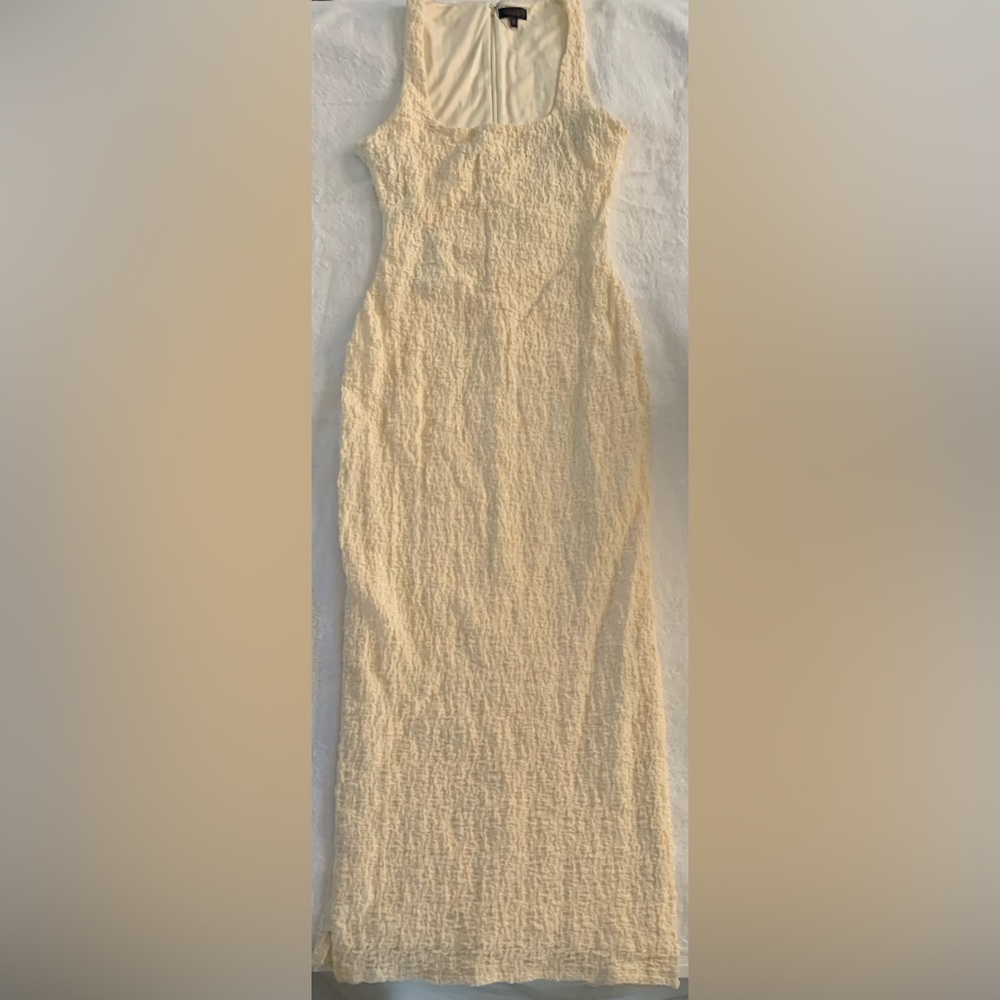 NEW ~ RACHEL ROY Long Fitted Cream Lace Maxi Dress Size XS